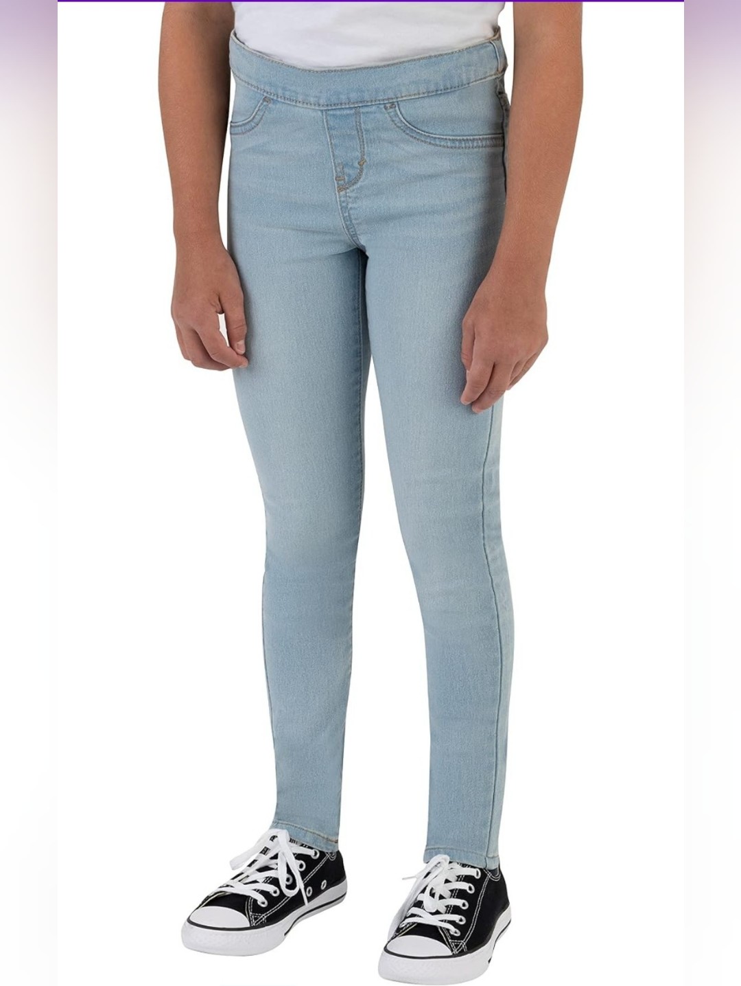 Levi's Girls' Pull On Jeggings Pants Stretch Light Blue Todey Size 12 Regular